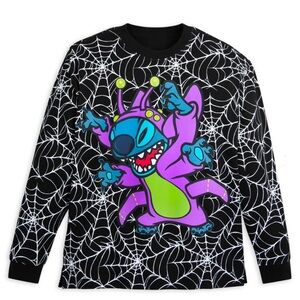 NWT Stitch Halloween Glow-in-the-dark Long Sleeve Kids Shirt Disney Size 3